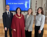 Tiesu spēle kopā ar Latvijas Republikas <br>Augstākās tiesas senatori Kristīni Zīli <br>Daugavpils Valsts ģimnāzijā